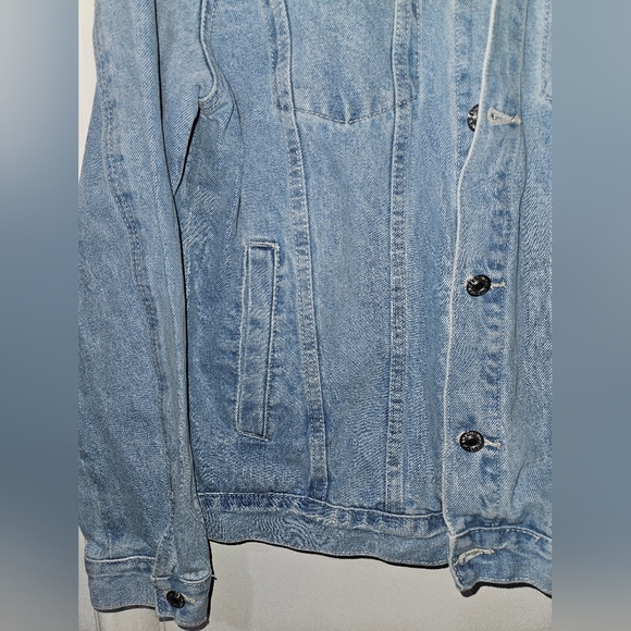 Retro 80s 90s Light Blue Denim Jean Jacket. Size Men's Small. Casual - Picture 5 of 12